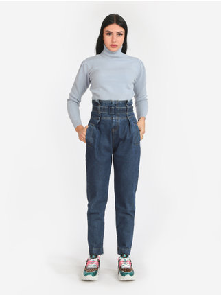 Push-up-Jeans mit hoher Taille für Damen