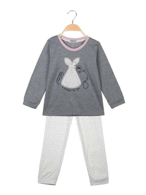 Pyjama bébé fille 2 pièces en coton chaud