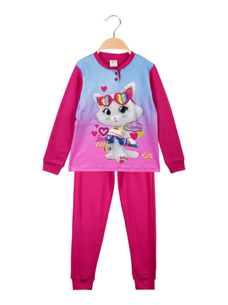 Pyjama chaud en coton pour fille