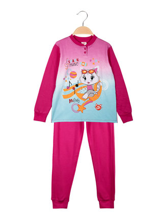 Pyjama en molleton de coton pour fille