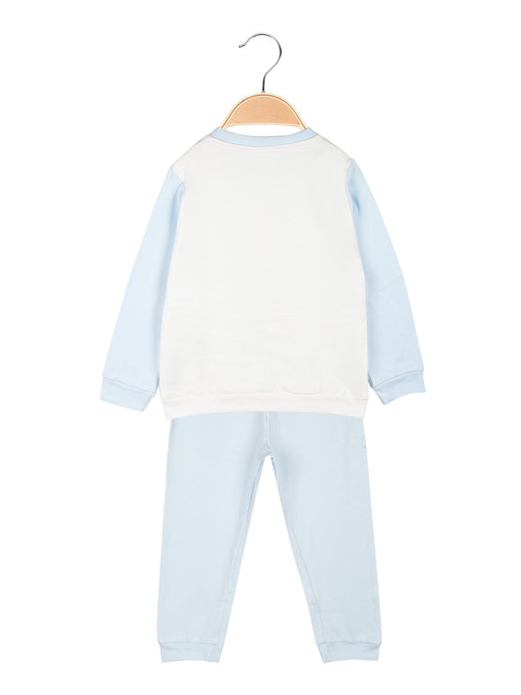 Pyjama long bébé fille en coton molletonné