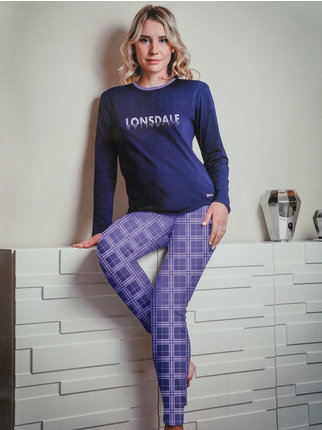 Pyjama long femme en coton