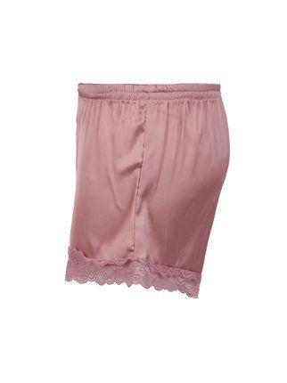 Pyjama-Shorts mit Seideneffekt für Damen und Spitze