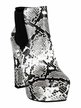 Python ankle boots with heel and plateau