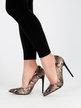 Python decollete with stiletto heel