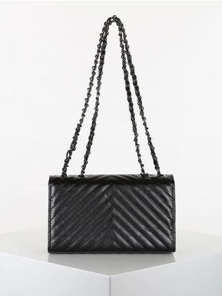 Quilted eco-leather handbag