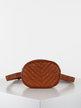 Quilted faux leather belt bag