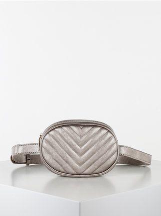 Quilted faux leather belt bag