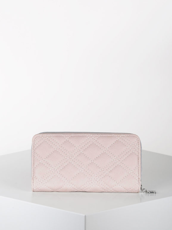 Quilted rectangular women's wallet