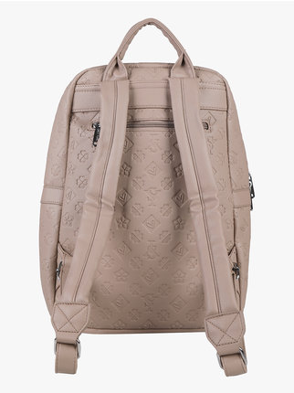 Quilted women's backpack with embroidery
