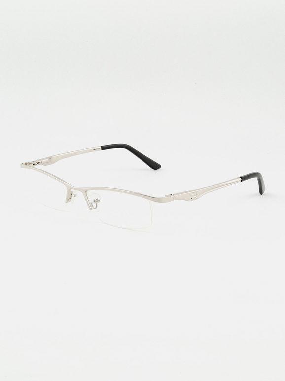 Rectangular glasses with clear lenses