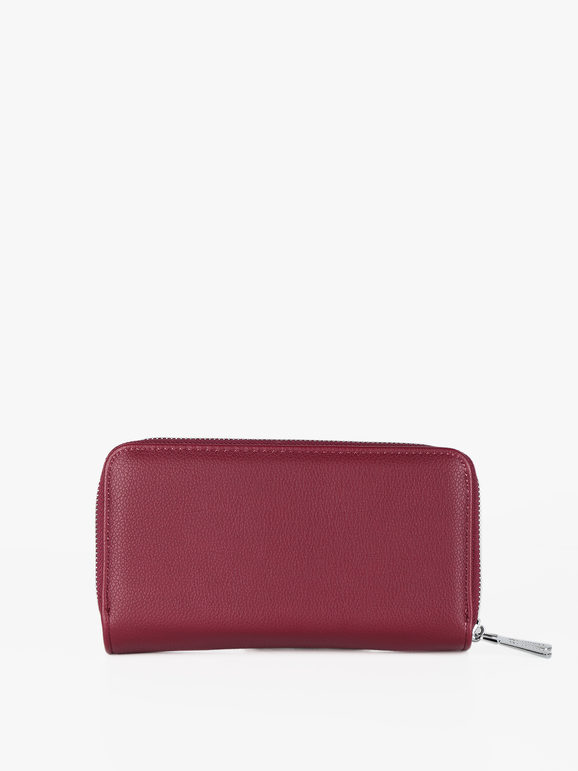 Rectangular women's wallet with double zip