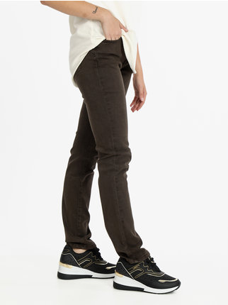 Regular cotton trousers for women