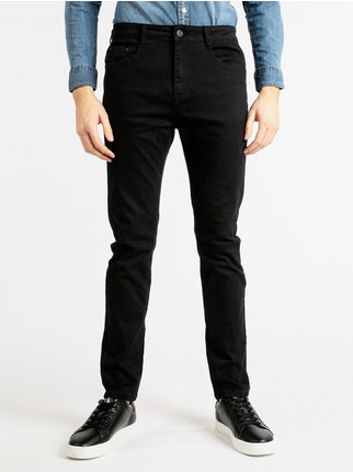 Regular model men's black jeans
