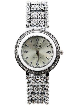 Reloj de cuarzo con diamantes de imitación