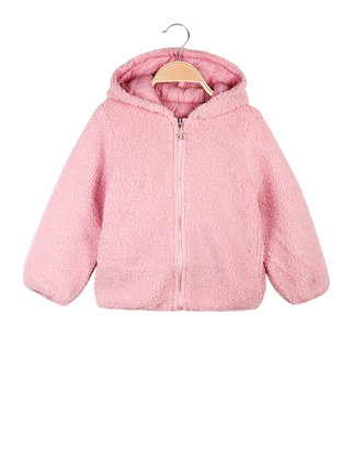 Reversible teddy bear jacket for girls