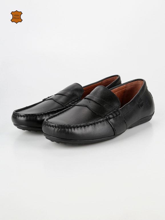 Reynold  Black leather loafers