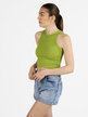 Ribbed cropped women's top