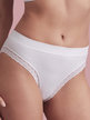 Ribbed women's briefs with lace
