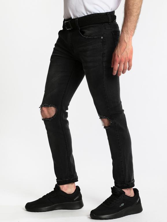 CELLEBII Jeans for Women - Ripped Cat Scratch Skinny Jeans  (Color : Dark Wash, Size : Small) : Clothing, Shoes & Jewelry
