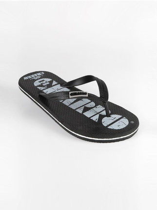 Rubber flip flops with print