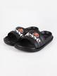 Rubber slippers with print black