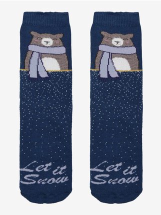 Rutschfeste Socken für Mädchen aus warmer Baumwolle