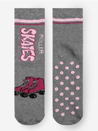 Rutschfeste Socken für Mädchen mit Aufdruck