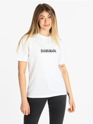 S BOX W SS T-shirt donna manica corta con scritta
