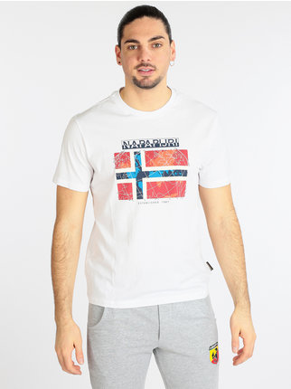 S GUIRO Camiseta de hombre de algodón con logo
