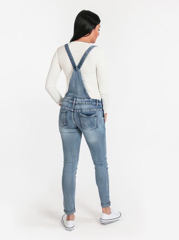 Salopette donna lunga in jeans