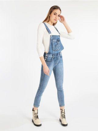 Salopette longue femme en jean