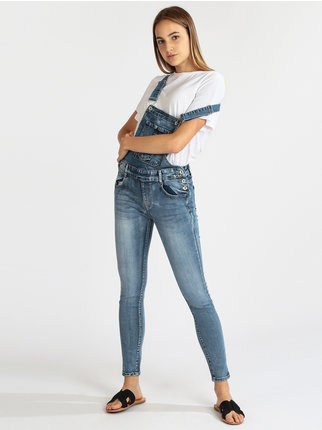 Salopette lunga in jeans