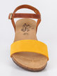 Sandales en cuir basses  jaune / marron