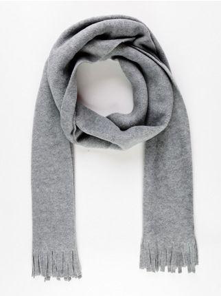Scarf with fringe  Gray