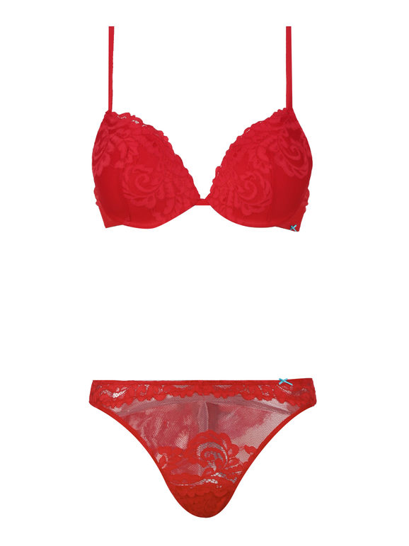 Infiore Serie 5000 2024 completo intimo donna rosso push up +
