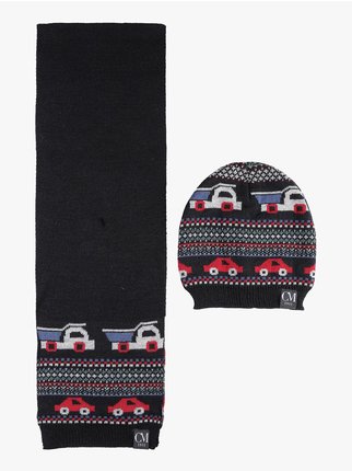 Set berretto in maglia e sciarpa