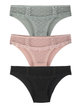 Set of 3 women's briefs with lace