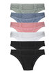 Set of 6 women's panties with lace