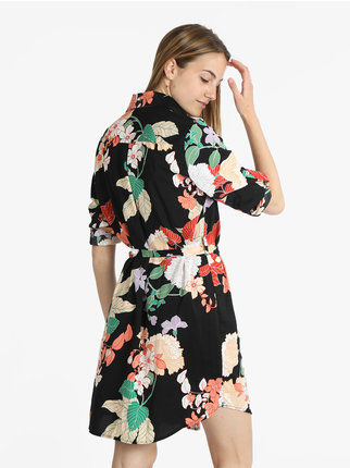 Shirt dress in floral pattern