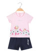 Short 2-piece cotton baby girl outfit