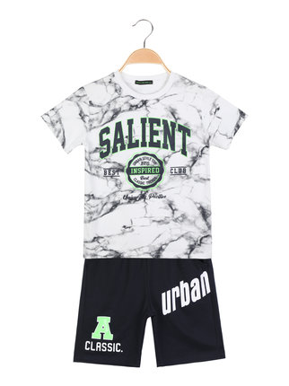 Short 2-piece set for boy with prints