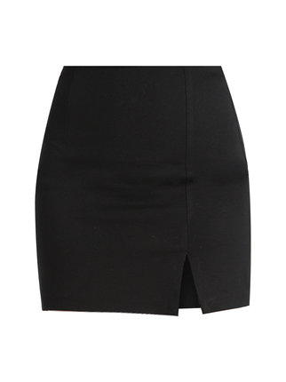 Short black women's skirt
