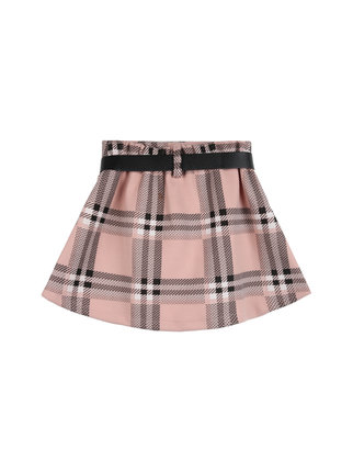 Short checked skirt for girls