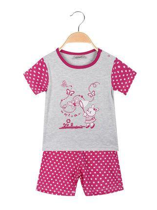 Short cotton pajamas for baby girl