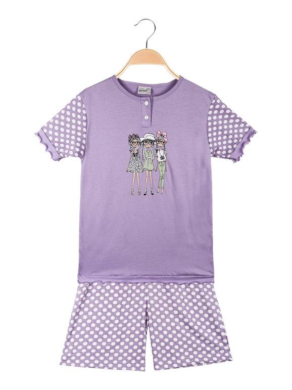 Short cotton pajamas for girls