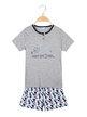 Short cotton pajamas  T-shirt + hearts shorts