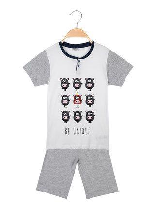 Short cotton pajamas with design