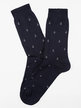 Short cotton socks for men with drawing