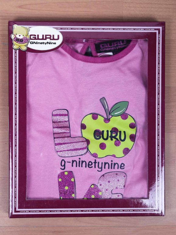 Short cotton suit for baby girl